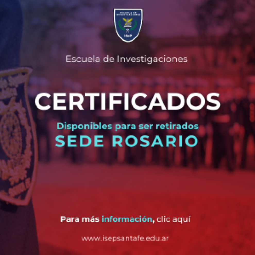 Escuela de Investigaciones - Disponible listados para retirar en Sede Rosario