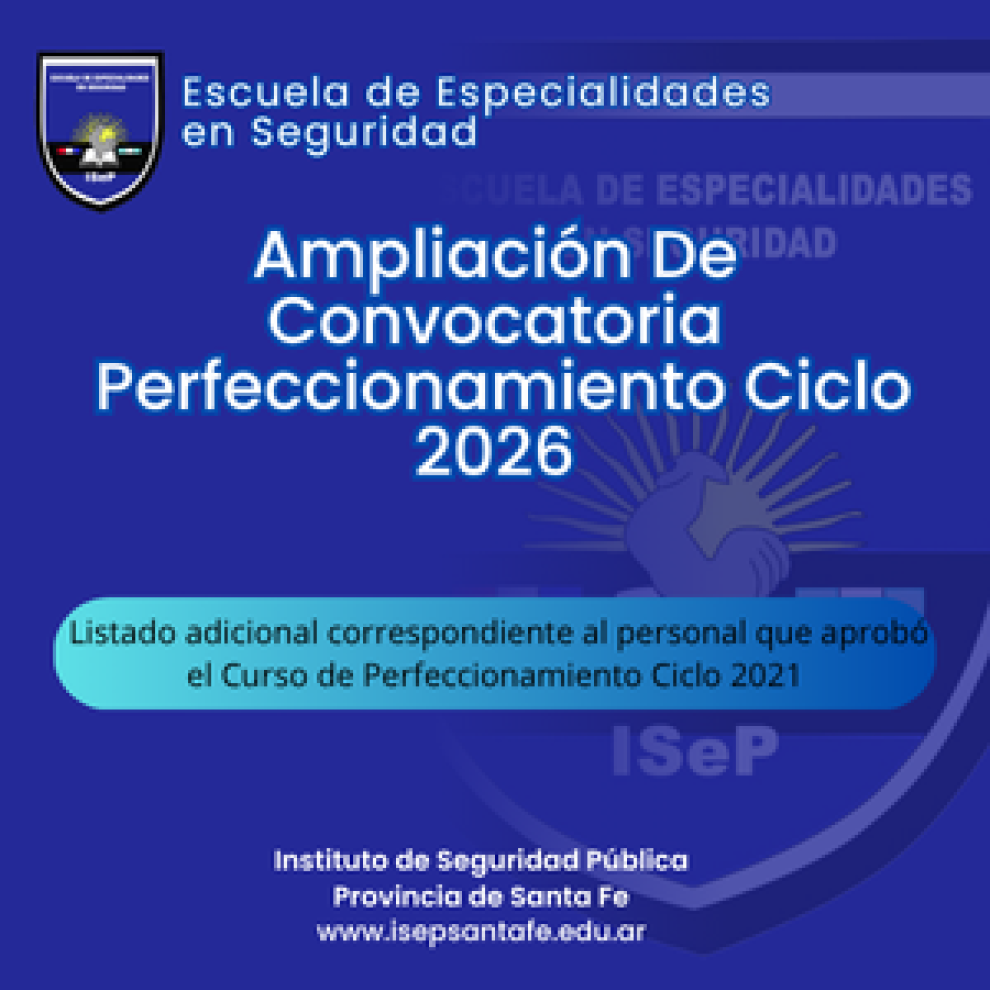 Escuela de Especialidades - Ampliación De Convocatoria - Perfeccionamiento Ciclo 2026