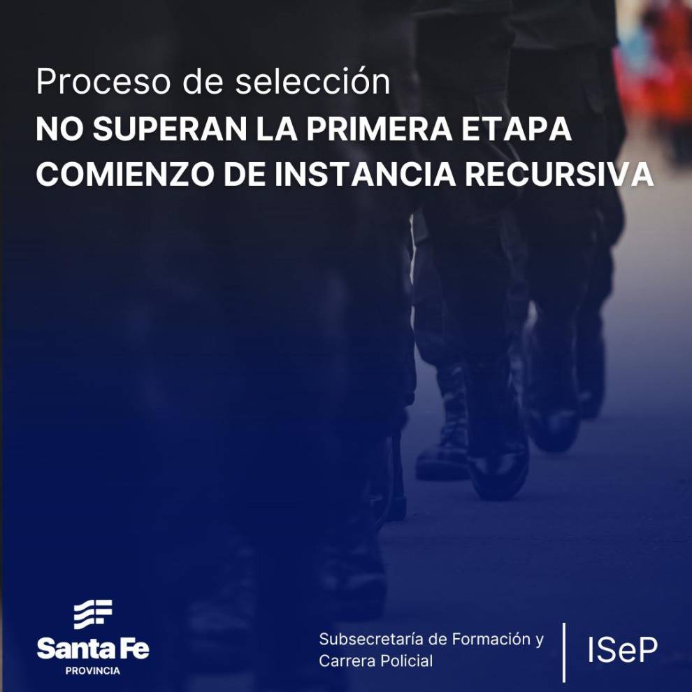 Proceso de Selección Masculinos - Aspirantes que NO han superado la primera etapa psicológico y premédico
