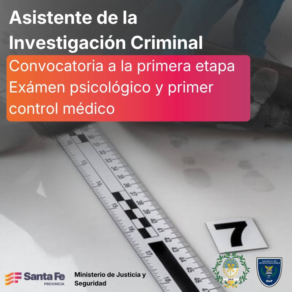 Proceso de selección - Asistente de la Investigación Criminal - Curso de Auxiliar Forense