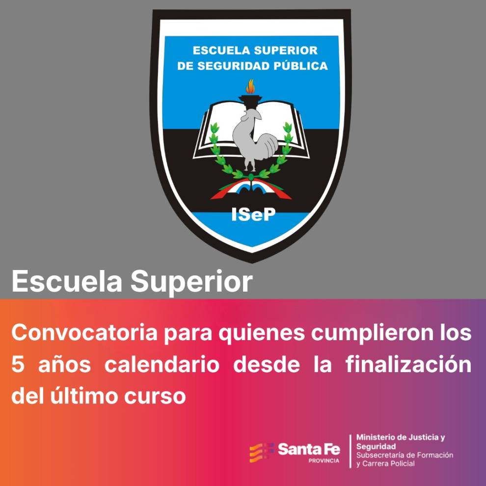 Escuela Superior - Convocatoria Curso de Perfeccionamiento y Actualización 2027 - 5 años vencidos desde finalización